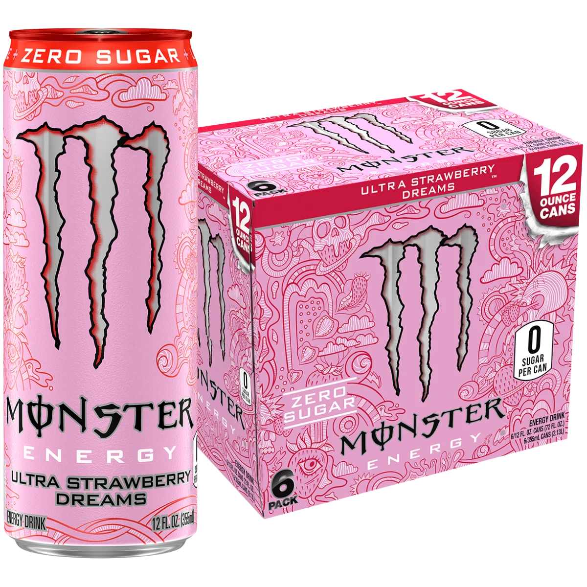 Monster Ultra Strawberry Energy Drink